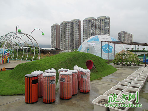 欣方圳鋼木垃圾桶，園林景區環境提升的好助手